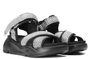 CHUNKY SANDAL W - Upcycle Black/White - Women - L3 - V11